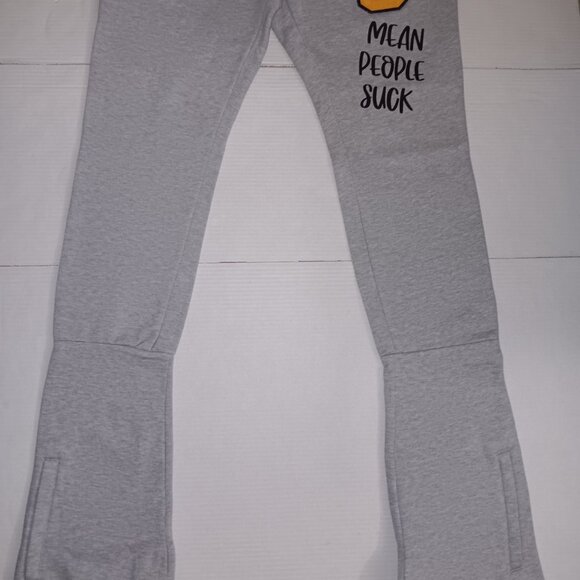 T CREW STACKED MEAN PEOPLE SUCK GRAPHIC SWEATPANTS - Picture 11 of 17